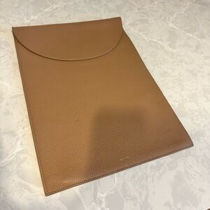 Convertible Leather Laptop Sleeve 15-16-inch Cappuccino/Ecru , 15"-16"